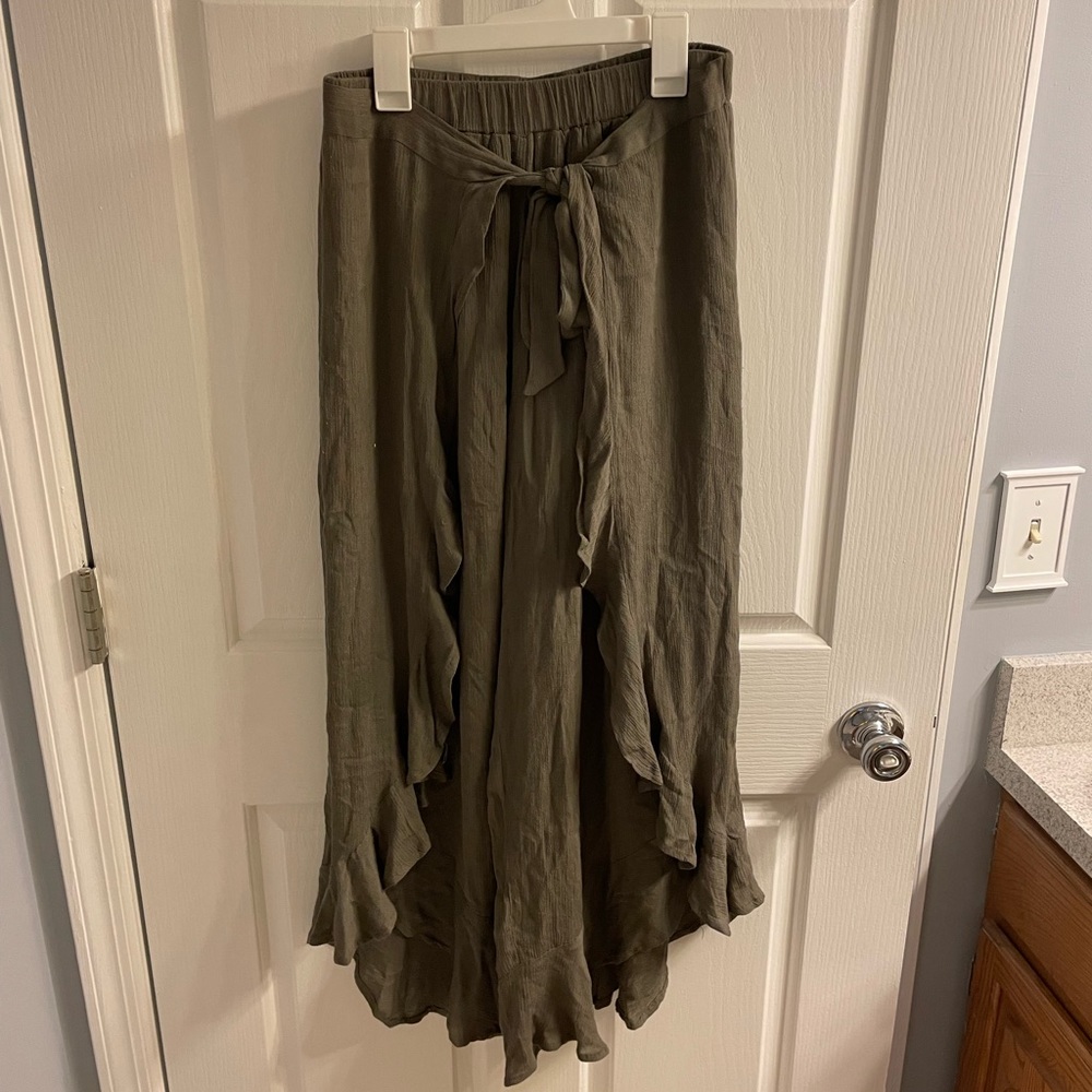 Army Green Flowy Pants